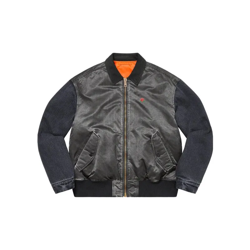 Supreme Denim Sleeve MA-1 Black XL - POIZON