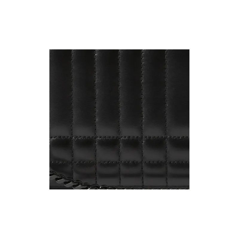 Burberry Sheepskin Leather Wallets Clutches Regular Women's Black-4