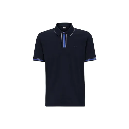 HUGO BOSS Polo Shirts Men Dark Blue