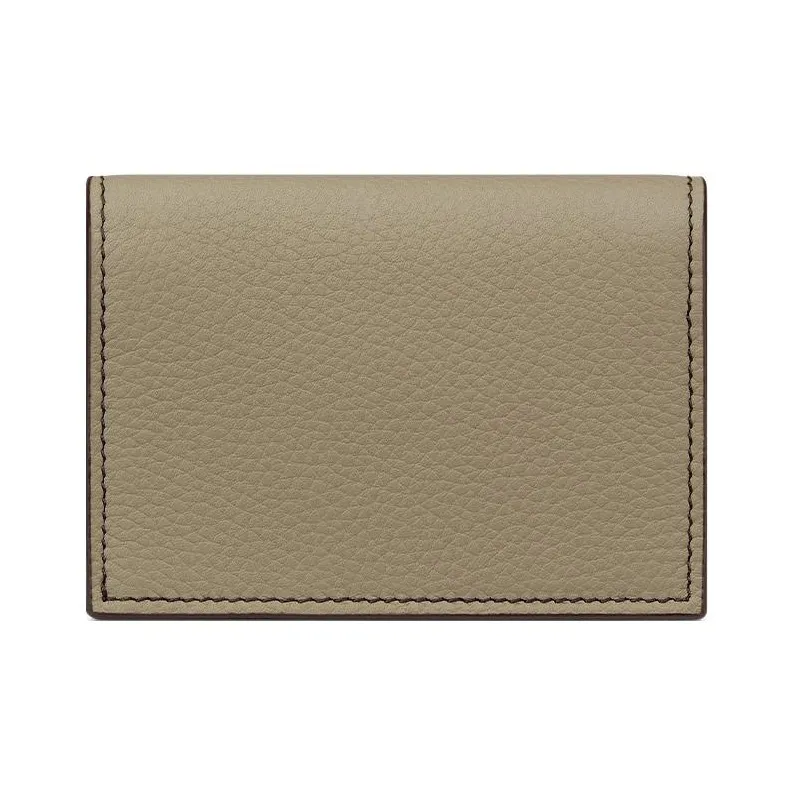 DIOR Grained Calfskin Business Card Holder Zero Wallet Card Holder Men's Green-3
