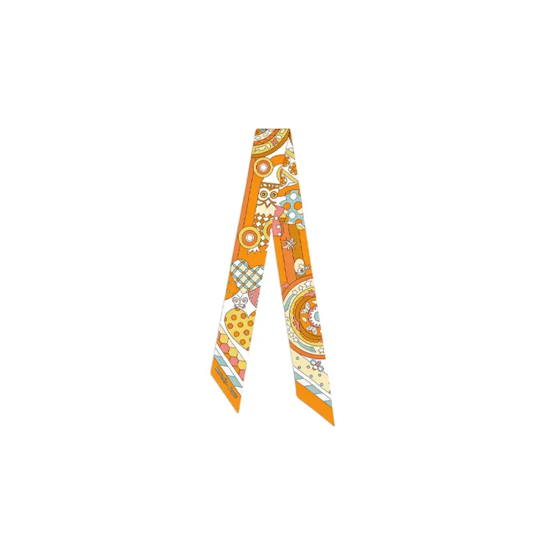 HERMES Twilly Silk Scarves Unisex-0