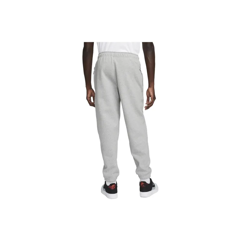 Nike Solo Swoosh Men's Fleece Pants Dark Grey Heather/White-1