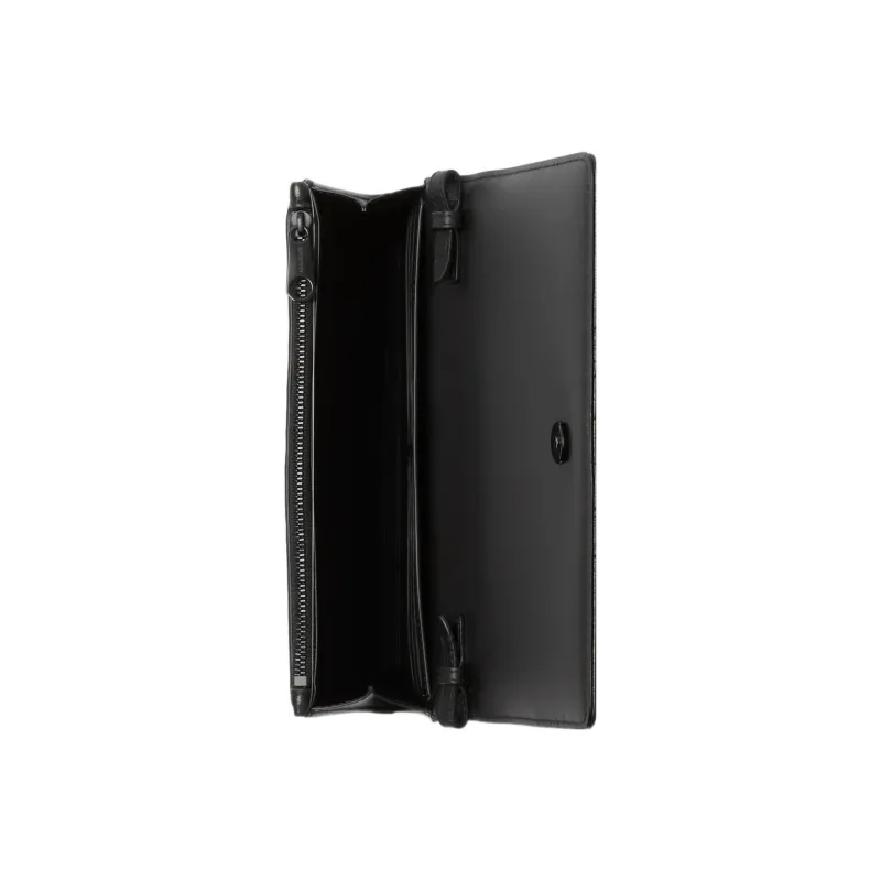 Burberry Sheepskin Leather Wallets Clutches Regular Women's Black-2