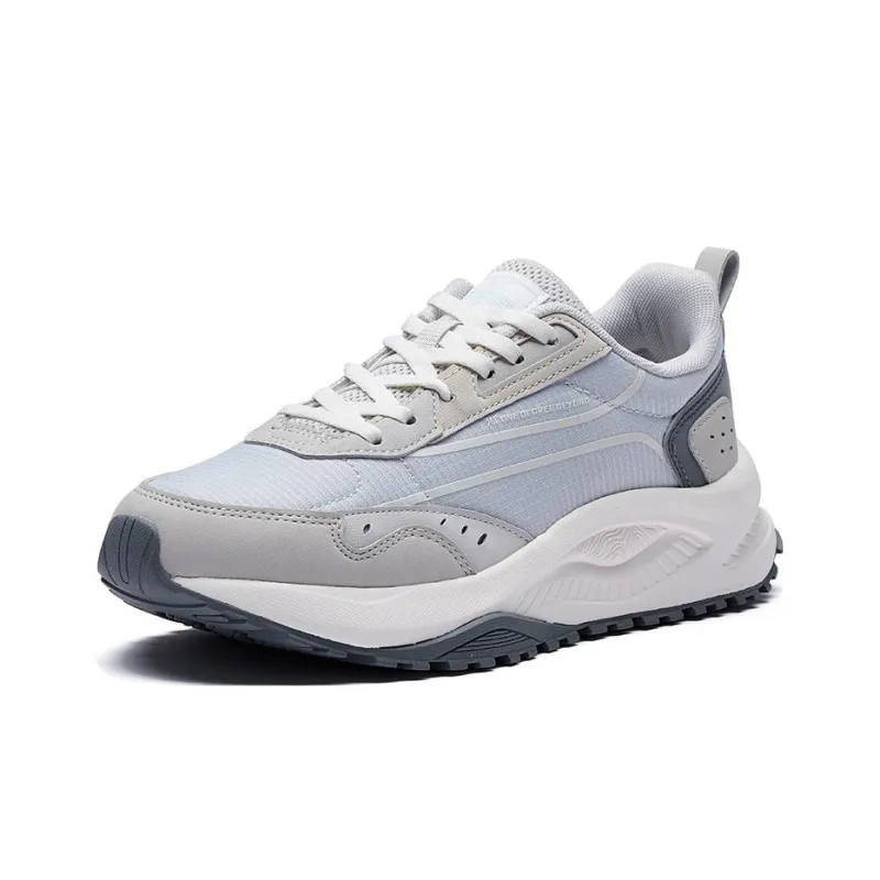 361° Anti Slip Wear Resistant Low Top Sports Casual Shoes Women's Gray White-1