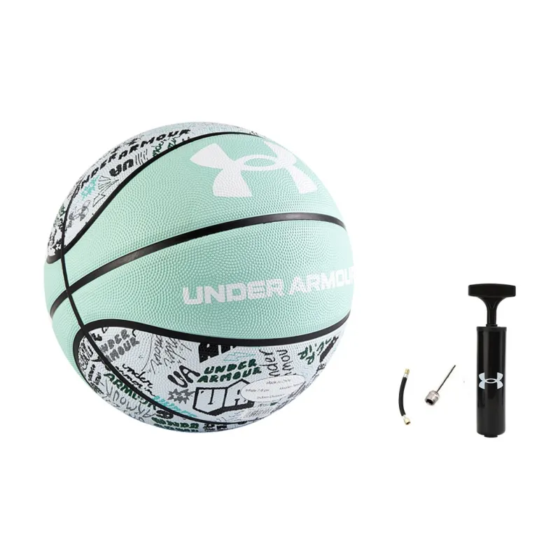 Under Armour Graffiti Rubber Basketball Tiffany White Green Size 7 Ball Training Unisex-6