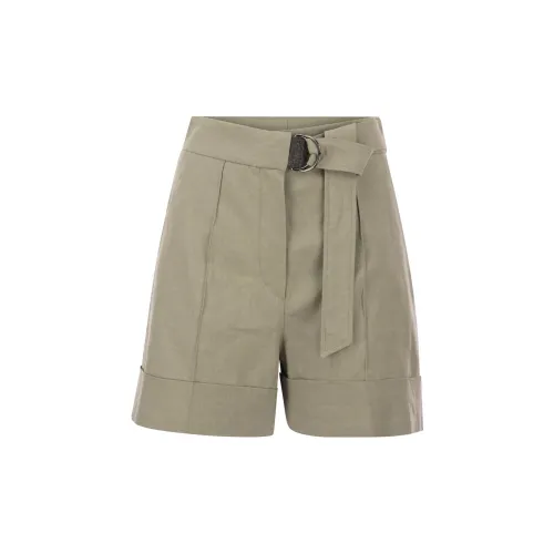 Brunello Cucinelli Casual Shorts Women's Gray Green