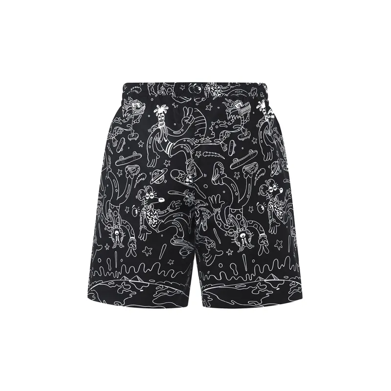 LiNing Sports Shorts Men's Black White-1