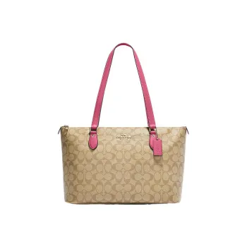COACH Gallery Artificial Leather Tote Bag Shopping Bag Shoulder Bags Women's Khaki