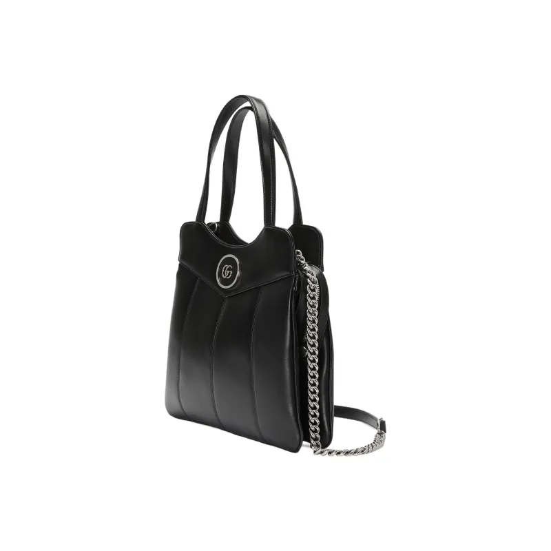 GUCCI Leather Tote Bag, Shopping Bag, Shoulder Bag, Crossbody Bag, Handbag Mini Women's Black-1