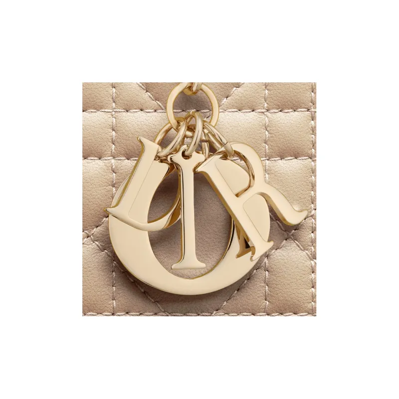 DIOR Lady Dior Lambskin Clutch Card Holder, Wallet Women's Sand-4