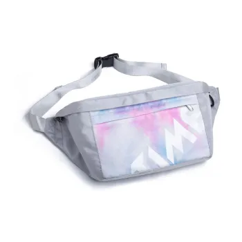 LOVERPUSS Polyester Fanny Pack Sling Bags Small Size Unisex Iridescent Gray