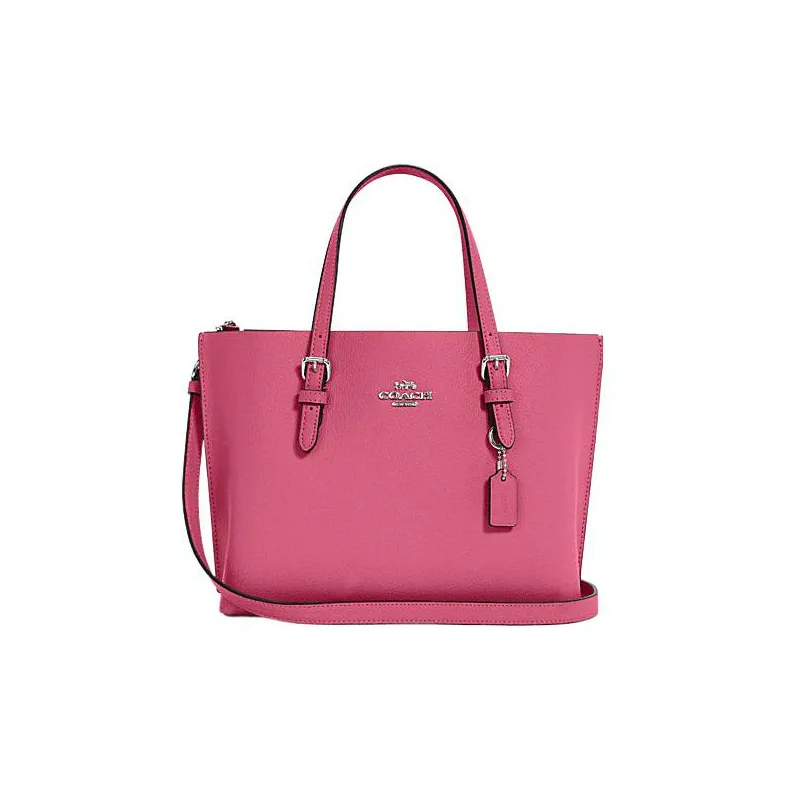 COACH Mollie Cow Leather Tote Bag Shopping Bag Handbag Shoulder Bag Crossbody Bag Medium Size Women's Rose Red-0