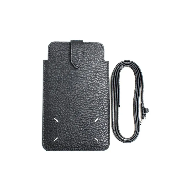Maison Margiela Cow Leather One Shoulder Crossbody Card Holder Men's Black-2
