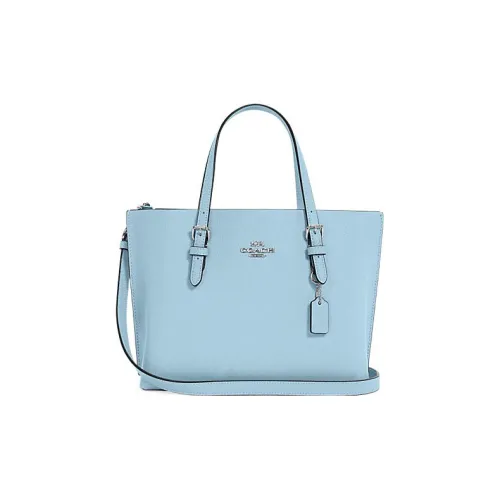 COACH Mollie Cow Leather Twister Bag, Shopping Bag, Handbag, Shoulder Bag, Crossbody Bag Medium Size Women's Sky Blue