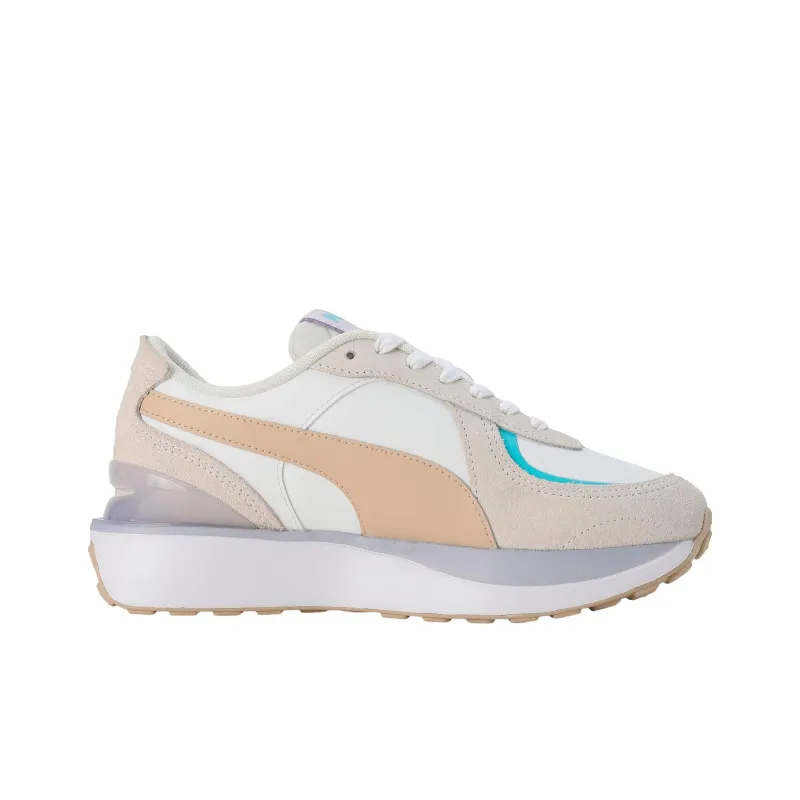 PUMA Spring Fling Cruise Rider Nu Anti-Slip Wear-Resistant Low-Top Sports Casual Shoes Women's White Gray Blue-1