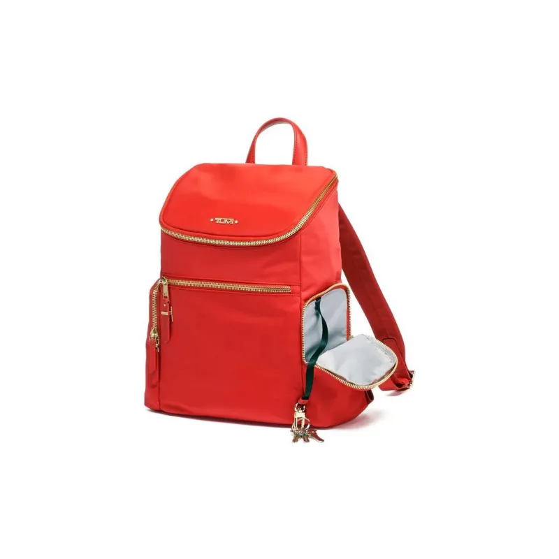 TUMI Voyageur Nylon Travel Bags Backpack Large Size Women's Persimmon Red-1