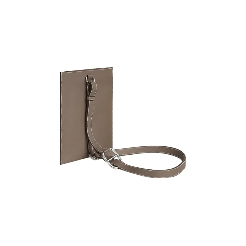 HERMES Swift Calfskin Wallet Women's 8C Gris Elephant Elephant Gray-2