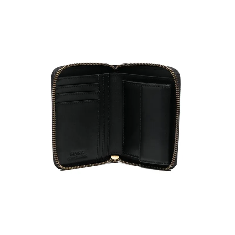 PINKO Cow Leather Wallet Women's Black-2