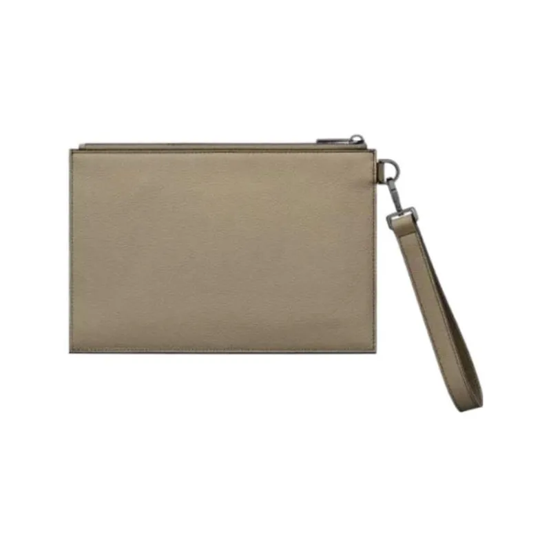DIOR Cow Leather Wallets Clutches Men's Beige-3
