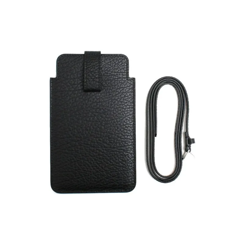 Maison Margiela Cow Leather One Shoulder Crossbody Card Holder Men's Black-3