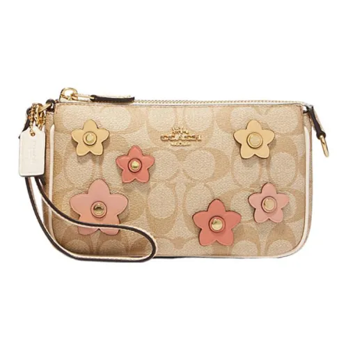 COACH Nolita PVC Clutch Small Size Women's Khaki