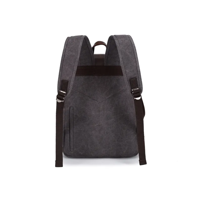 Slazenger Canvas With Top Grain Cow Leather Backpack Regular Unisex Multicolor-8