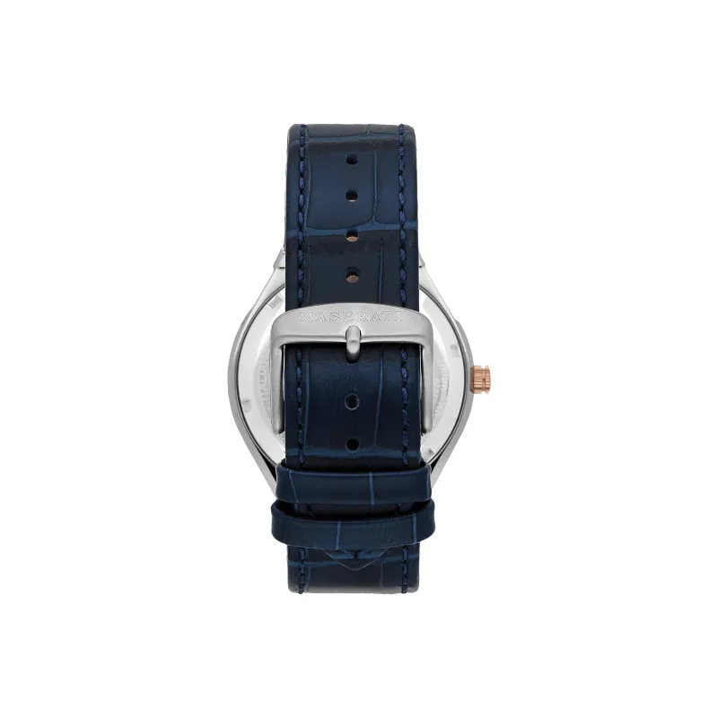 Maserati Wrist Watch Automatic Mechanical Movement Genuine Leather Strap Cut-Out Dial Men's Watches-2