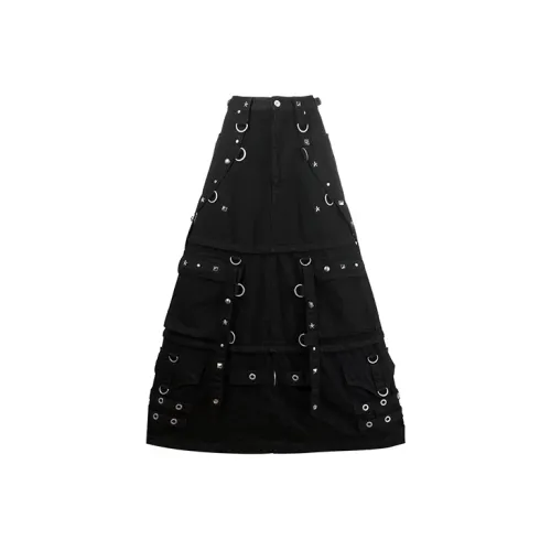 Balenciaga Denim Short Skirts Women's Black