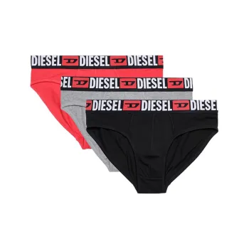 DIESEL Ufpn Ebbyss Logo Waistband Three Pack Briefs