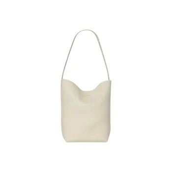 THE ROW N/S Park Grained Calfskin Bucket Bag Tote Shoulder Bags Handbags Women's Ivory White