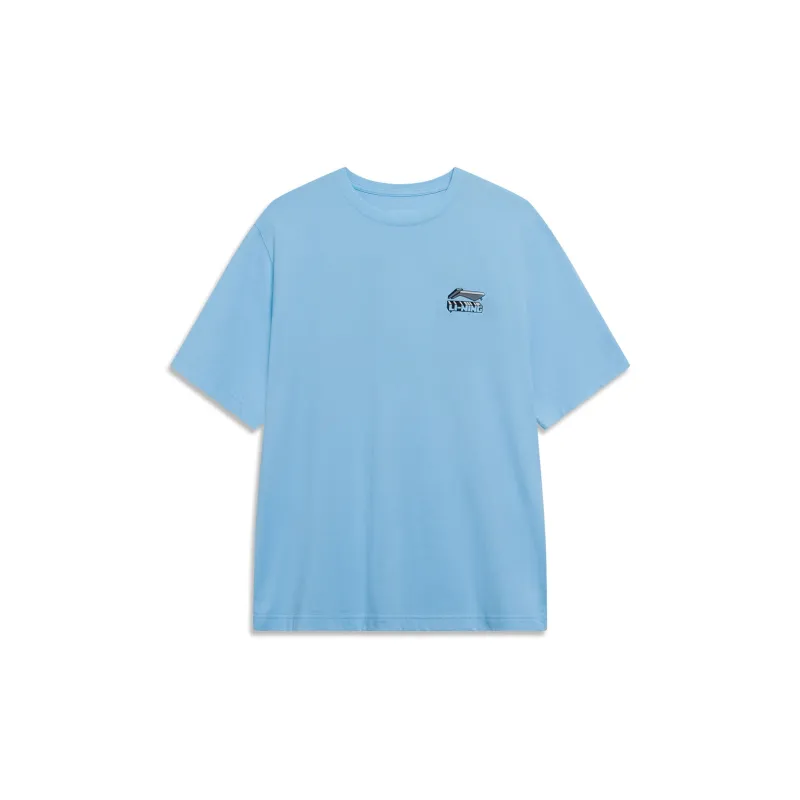 LiNing Sports Life Collection T-Shirt Men's Ice Cool Blue-1
