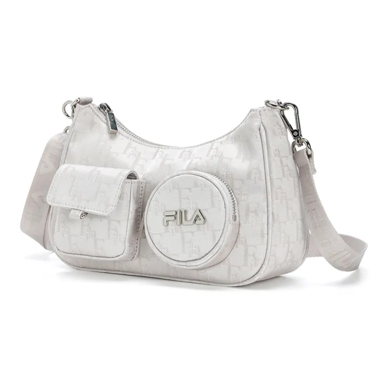 FILA Fabric Shoulder Bag Regular Women's Heron White-1