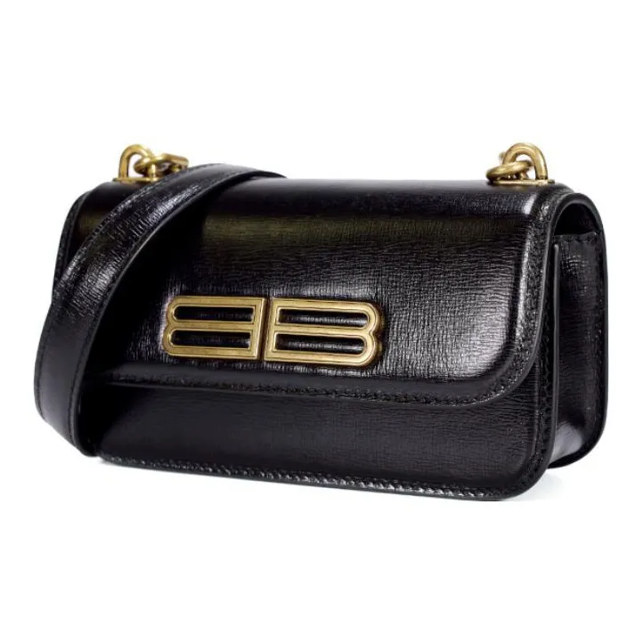 Balenciaga Women's Gossip XS Leather Shoulder Bag Black-3