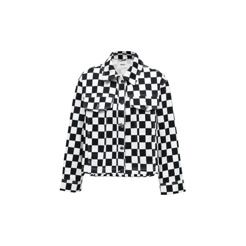 ONLY Jackets Women's H11 Black/White Checkered BLACK CHECKERBOARD