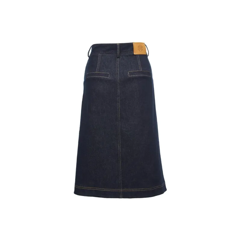 ONLY Denim Long Skirts Women's J36 810 Washed Denim Blue 810JEANS BLUE-1