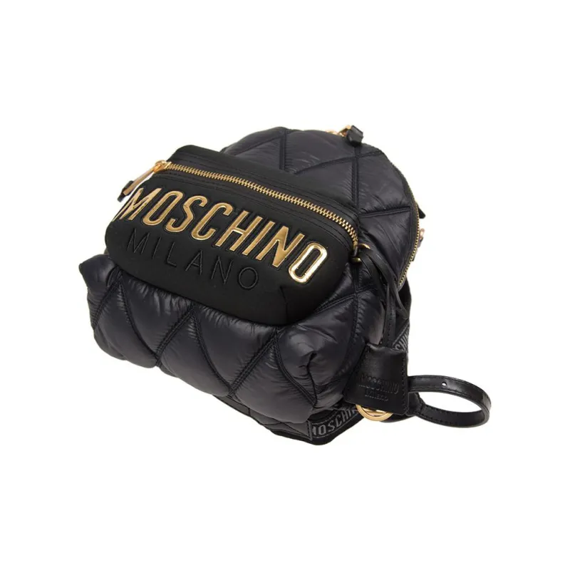 MOSCHINO Nylon Fabric Backpack Large Size Women's Black-3