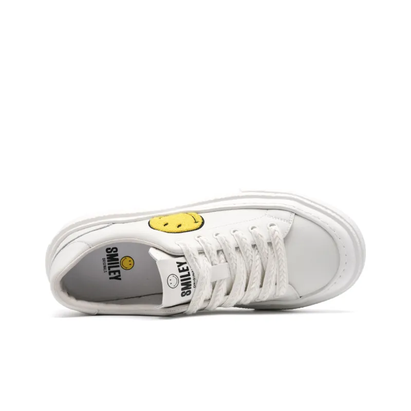 SMILEY Stylish Skateboarding Shoes Men's White-3