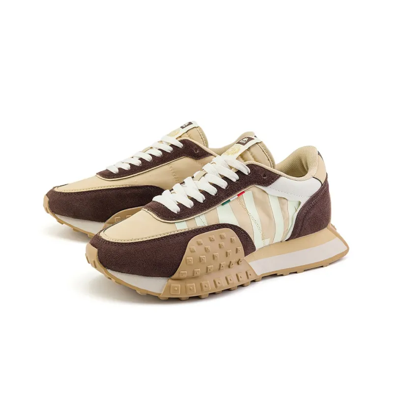 Kappa Anti Slip And Wear Resistant Lightweight Low Top Casual Running Shoes Unisex Gray Brown-2