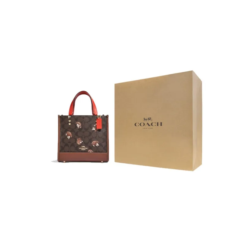 COACH Cow Leather Tote Bag Shopping Bag Shoulder Bag Crossbody Bag Handbag Regular Women's Monogram Brown-7