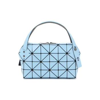 ISSEY MIYAKE Boston Artificial Leather Boston Bag Box Bag Handbag Women's Sky Blue