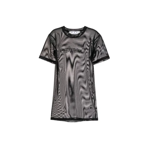 OFF-WHITE Short-Sleeved Dresses Women's Black