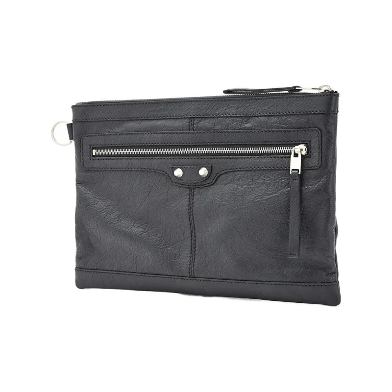 Balenciaga Sheepskin Clutch Large Size Men's Gray-1