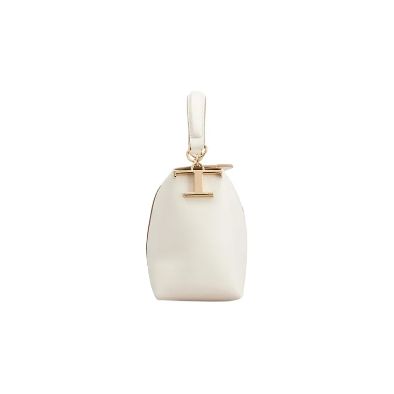 TOD'S Leather Tote Bag, Shopping Bag, Shoulder Bag, Crossbody Bag, Handbag Extra Small Women's White-2