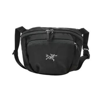 Arcteryx 2L One Shoulder Crossbody Fanny Pack Polyester Black Unisex