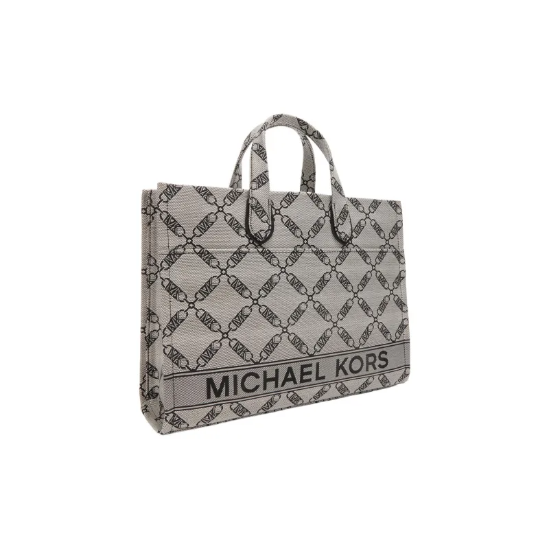 MICHAEL KORS Fabric Portable Crossbody Tote Tubas Women's Beige & White & Black-2