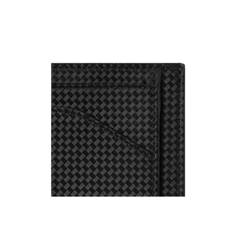 MONTBLANC Leather Card Clip Money Clip Card Holder Men's Black-6