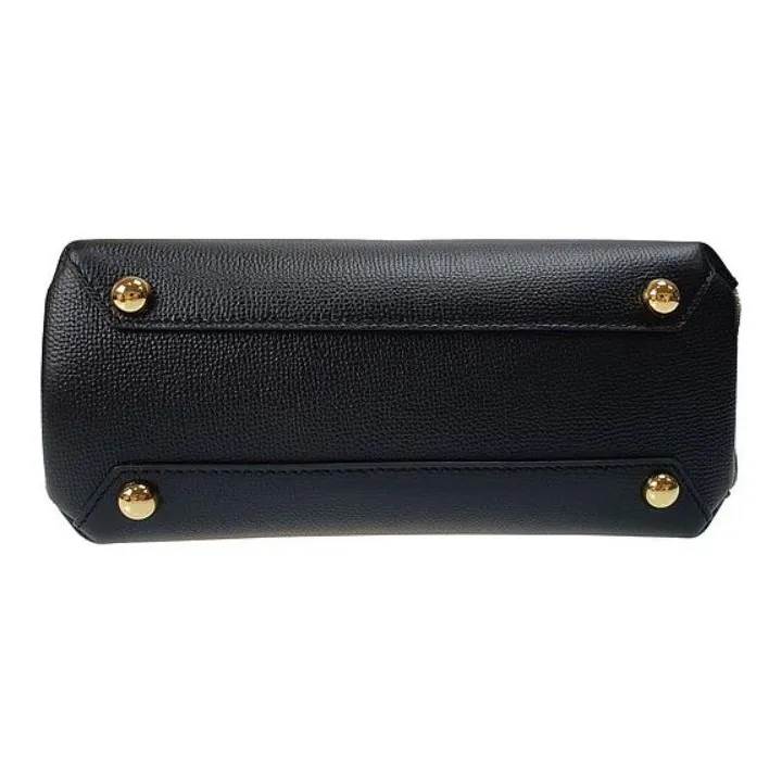 Burberry House Check Banner Small Tote Bag Black-3