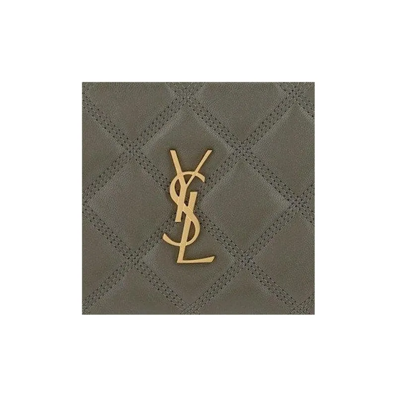 SAINT LAURENT BECKY Lambskin Camera Bag Handheld Crossbody Bag Shoulder Bag Women's Dark Gray Green-3