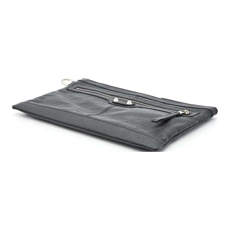 Balenciaga Sheepskin Clutch Large Size Men's Gray-2
