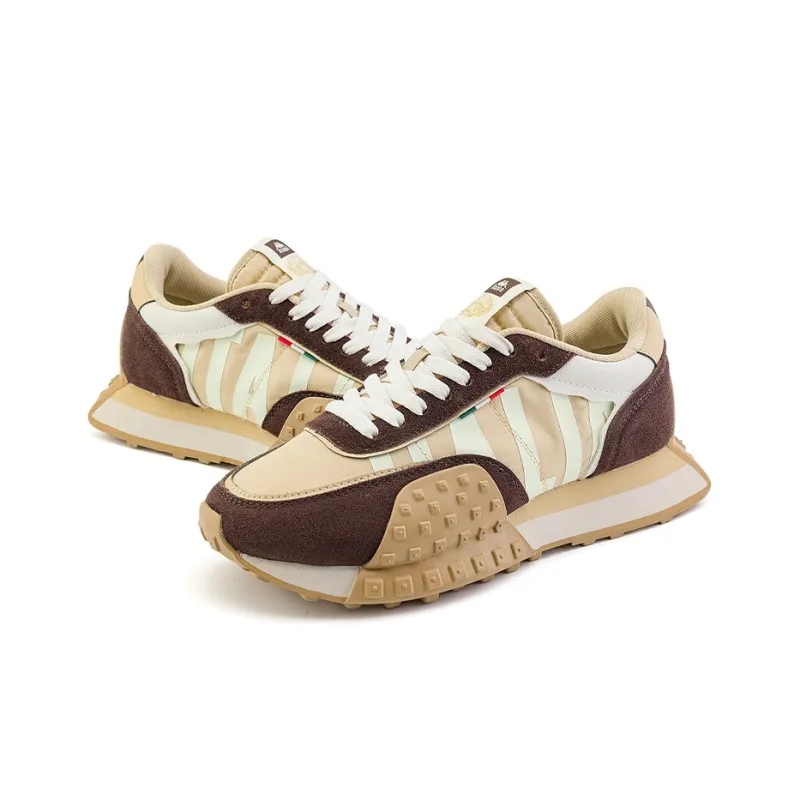 Kappa Anti Slip And Wear Resistant Lightweight Low Top Casual Running Shoes Unisex Gray Brown-3